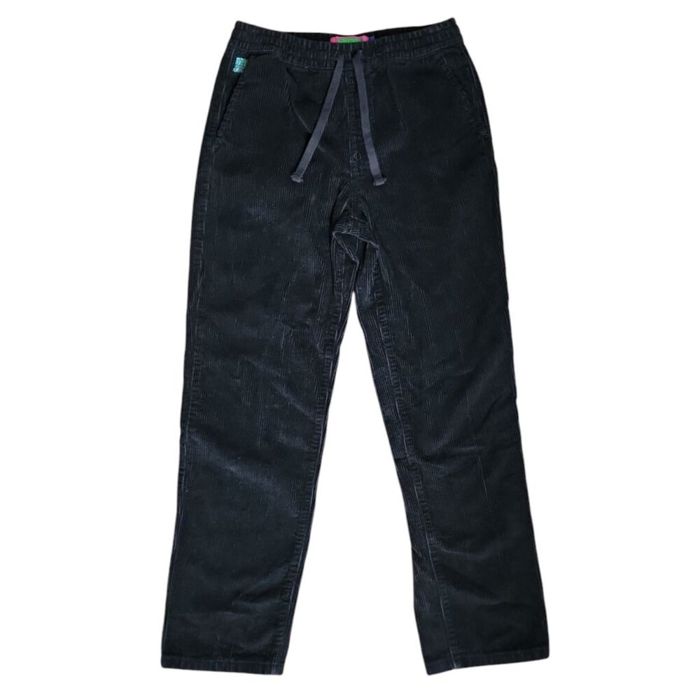 Empyre Pants Womens Size S‎ Small Black Corduroy Relax Fit Skater Y2K Pull On
